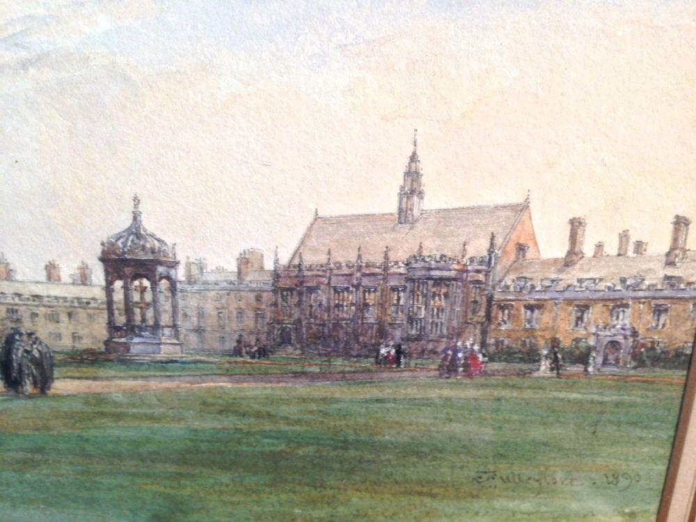 John Fulleylove, RI (British, 1847-1908) View of the Great Court, Trinity College, Cambridge - Image 4 of 8