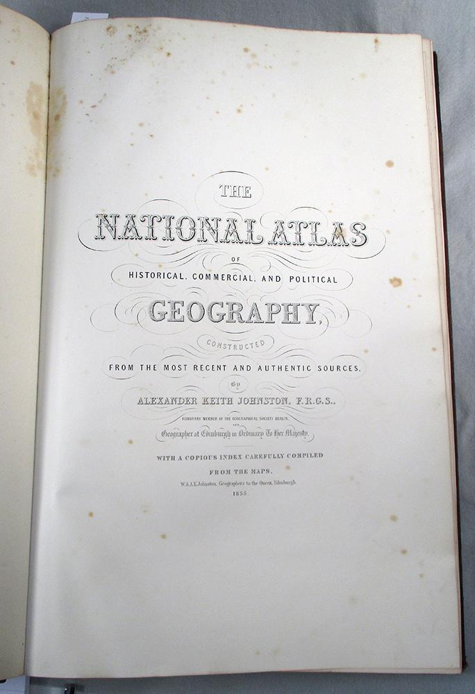 JOHNSTON (A K) The National Atlas of Historical, Commercial and Political Geography, 1855, large - Image 2 of 6