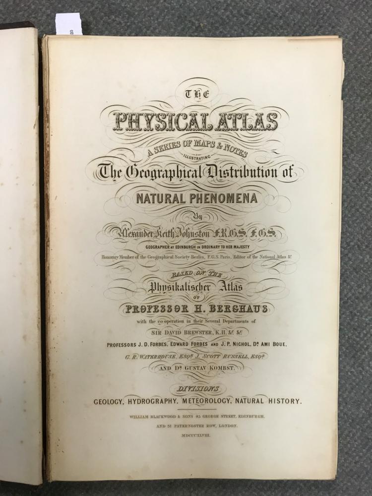 JOHNSTON (Alexander Keith). The Physical Atlas. A Series of Maps and Notes illustrating the - Image 2 of 5