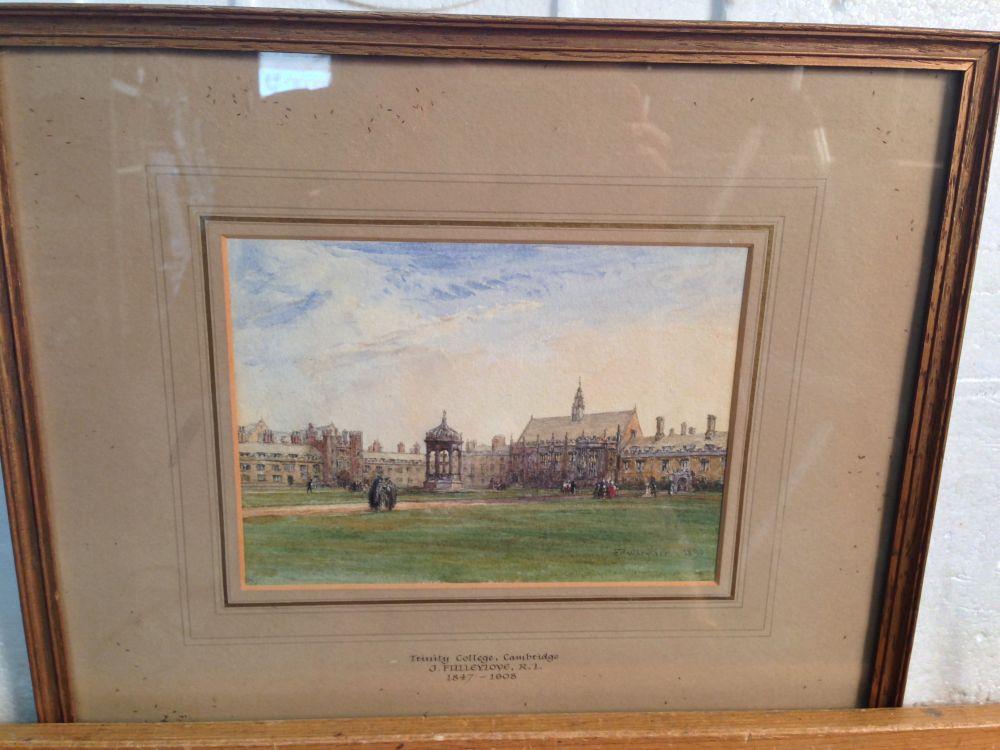 John Fulleylove, RI (British, 1847-1908) View of the Great Court, Trinity College, Cambridge - Image 2 of 8