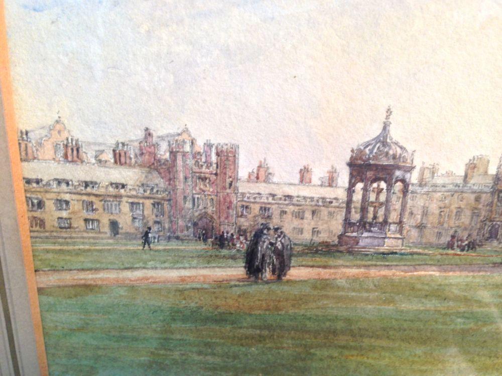 John Fulleylove, RI (British, 1847-1908) View of the Great Court, Trinity College, Cambridge - Image 5 of 8