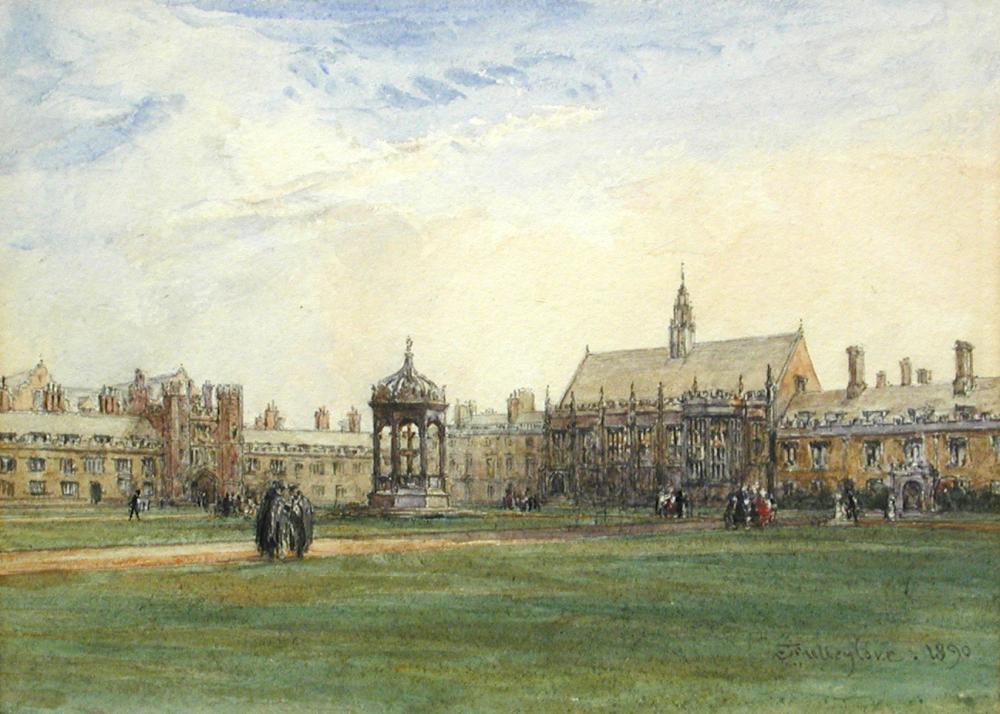 John Fulleylove, RI (British, 1847-1908) View of the Great Court, Trinity College, Cambridge