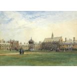 John Fulleylove, RI (British, 1847-1908) View of the Great Court, Trinity College, Cambridge