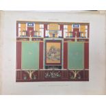 A collection of prints, including POMPEII - Dipinti Murali Scelti di Pompei, 7 chromolithographic