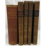 LIVINGSTONE AND STANLEY. 5 vols. - In Darkest Africa, 1890 , tear to maps, foxing; Missionary