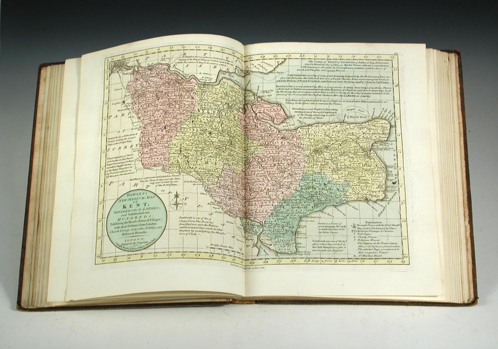 BOWLES (Carington,) Bowles's New Medium English Atlas., London 1785, 4to, with 44 hand-coloured