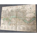 BOWLES & CARVER. Bowles's Reduced New-Pocket Plan of London... to the Year 1798, hand coloured