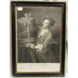 Six portrait or figural engravings. L. J. Cathelin after Vanloo. Joseph Vernet, Peintre du Roi,