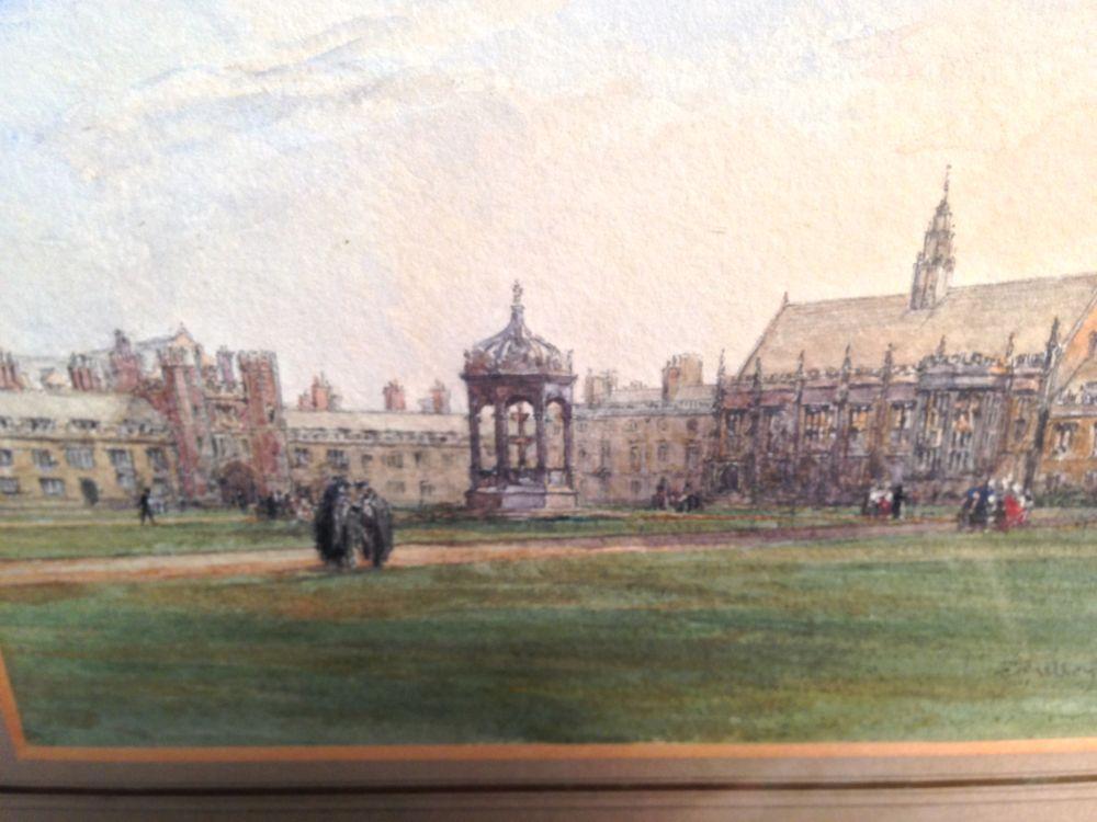 John Fulleylove, RI (British, 1847-1908) View of the Great Court, Trinity College, Cambridge - Image 7 of 8