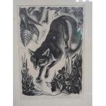 Agnes Miller Parker (1895-1980) Fox, wood engraving, edition 33/35, signed in pencil to margin and