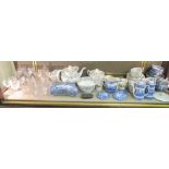 A quantity of Spode Italian pattern blue and white wares, together with other teawares and mixed