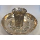 The Duchess of Sutherland's Cripple Guild electroplated bowl and planter