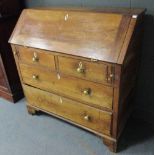 WITHDRAWN - A 19th century fruitwood bureau 106 x 102 x 50cm