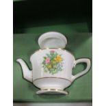 A Royal Worcester 'Royal Wedding' three piece teaset, boxed