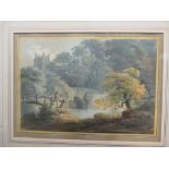 Francis Nicholson O.W.S (1753 - 1844) 'Fountains Abbey', signed and dated '1794' in the margin,