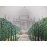 English School (19th Century) , A View of the Qutub Minar, Delhi; and A View of the Taj Mahal,
