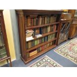 A bespoke hardwood bookcase by David Lewin, 141 x 150 x 33cm