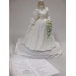 A Coalport figurine, Diana, Princess of Wales, 29-07-1981 ltd edn.