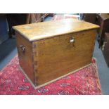 An oak blanket chest, 50 x 81 x 46 cm