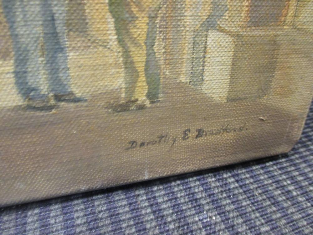 Dorothy Bradford (British, 20th century) View of Bridge Street in Cambridge, oil on canvas, - Image 3 of 3