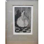 Margaret Green, The Young Ballerina, signed etching; T. Varney Jones, The Desert, signed lithograph,