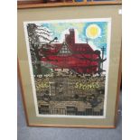 A group of lithographs and etchings to include Glynn Thomas 'The Street Where I Live 1/25', Roland