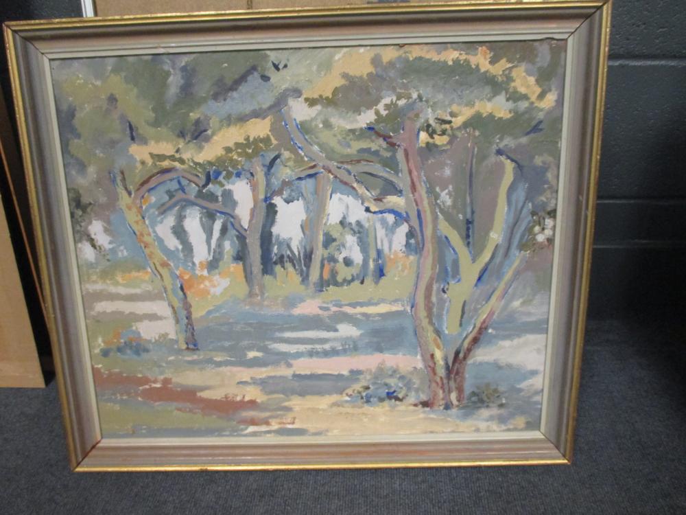 A group of Cambridgeshire related pictures to include, P. Giles 'The Orchard', oil on board, Kevin - Image 4 of 4