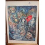 Marc Chagall, a limited edition print, numbered 270/500, 69 x 52cm