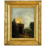 English School (19th Century) A View of Hadrian's Villa, Rome oil on canvas 39 x 29cm (15 x 11in)