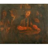 Northern Follower of Caravaggio A tavern scene with the Denial of Saint Peter oil on canvas,