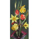 § James Lawrence Isherwood (British, 1917-1988) Still life of daffodils and tulips watercolour 30