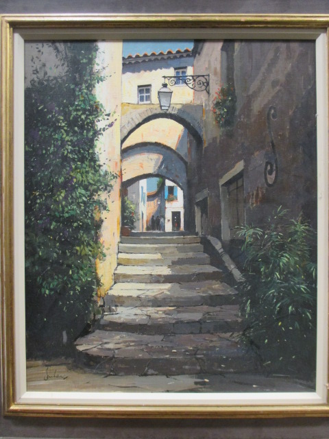 Jeremy Barlow (British, 20th Century), Archway and Steps, Gassin, Provence, signed lower left "