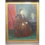 A pair of Victorian portraits, he, signed 'A.R Knight' and dated 1896 and she with ha monogram