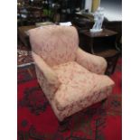 Two Edwardian Howard style armchairs