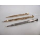 A 9ct Wahl-Eversharp, Chicago, USA gold propelling pencil, a 9ct Bakers Perm-Point propelling pencil