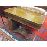 A William IV rosewood card table