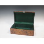 A Continental 19th century burr walnut box