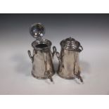 A pair of late 19th century Ash's patent 'Kaffee Kannes' plated coffee pots