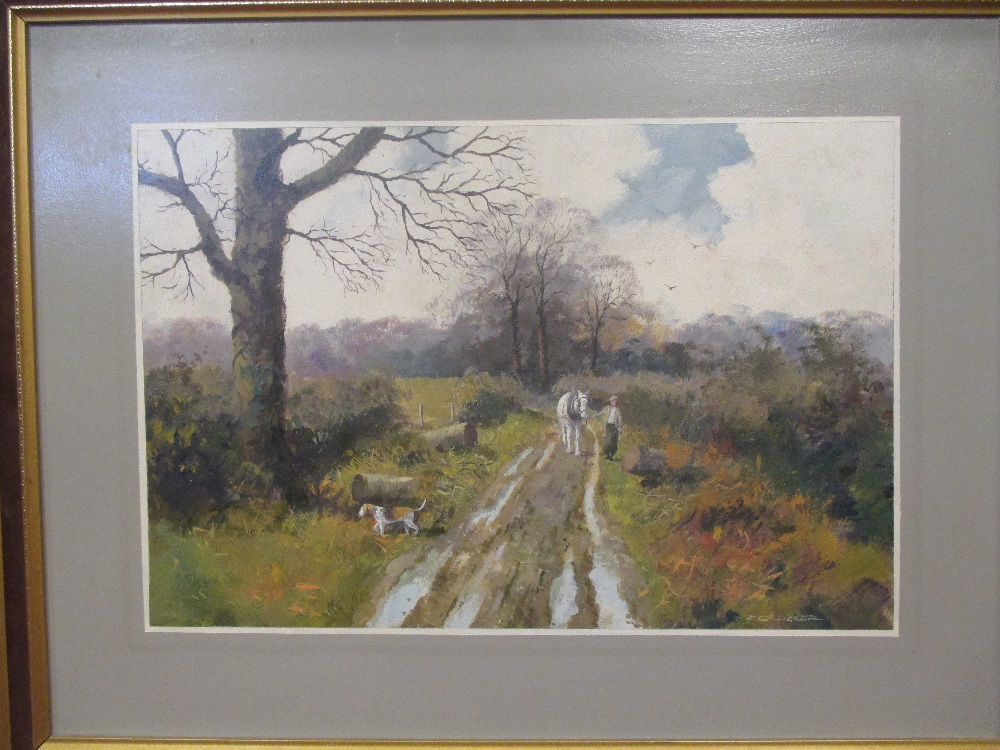 Colin Crocker (British, 20th century), a pair - 'Bonfire' & Going Home', oil on board, signed, 30