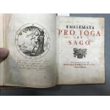 [BRUCK, Jacobus à]. Emblemata pro toga et sago. Nuremberg: Widow and Heirs of Paul Fürst, [c. 1690],