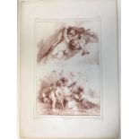 A collection of 19th century sepia lithographs after engravings of Boucher's original drawings, by