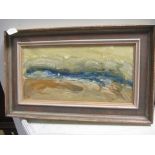 Edwin Smith (British, 1912 - 1971) Seascape, oil on board, 20 x 40cm