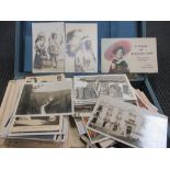 A collection of postcards of world interest circa 1930 and later, mostly used in a canvas writing