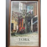 British Railways poster "YORK", British Transport Commission, 1954, offset lithographic poster in