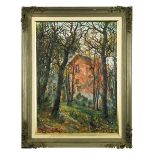 § Charles Cundall, RA, RWS, RP (British, 1890-1971) House in the Woods signed lower left "Charles