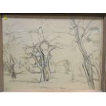 Edward Wolfe RA (1896 - 1981) 'Trees', mixed media; two pictures by Martin Bamfyield and a