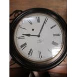 A Seth Thomas eight day wall clock, 41cm diameter including case