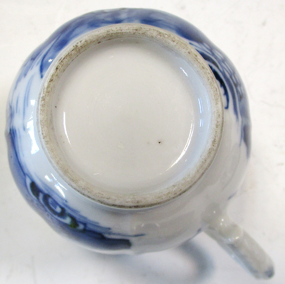 Four 18th century blue and white wares, the patty pan, coffee cup and can painted with islands, - Image 4 of 13