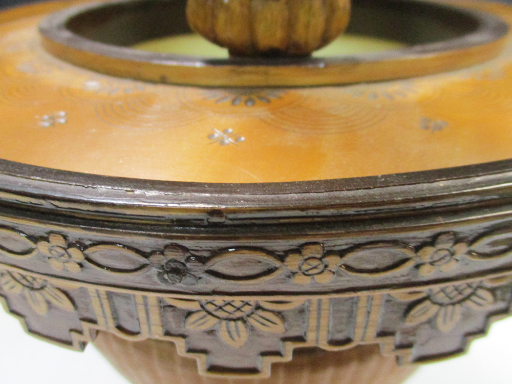 A 20th century flower arranging basket, pairs of phoenix flanking the base of the handle raised - Image 3 of 5