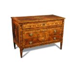 An Italian walnut neo-classical commode - late 18th century, in the manner of Maggiolini, with
